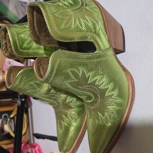 Green Ariat Western Ankle Boots